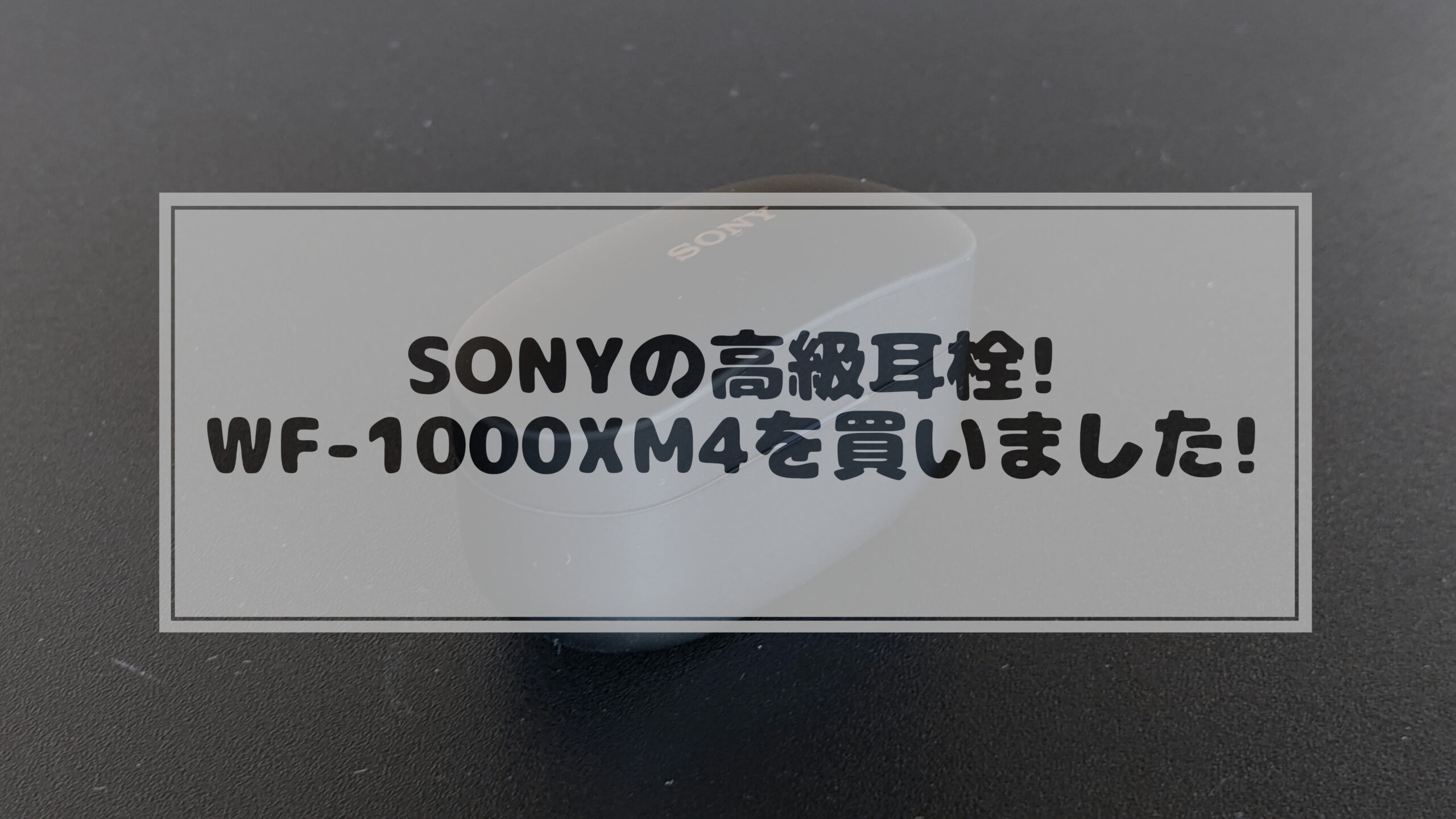 You are currently viewing SONYの高級耳栓を買ってしまいました！ WF-1000XM4(ワイヤレスイヤホン)